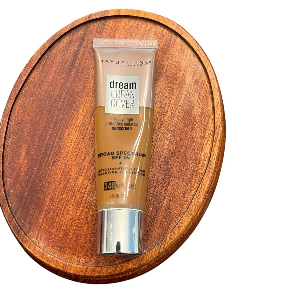 Maybelline Dream Urban Cover Full Coverage Makeup 348 Cafe Au Lait‎ 1 oz